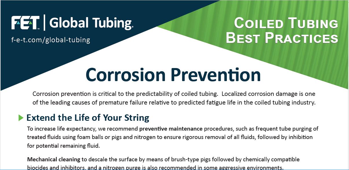 Coiled Tubing Best Practices: Corrosion Prevention