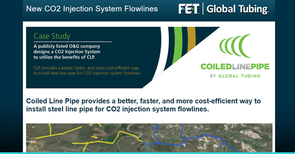 Utilizing Coiled Line Pipe (CLP) to construct CO2 injection systems