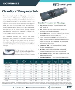 CleanBore Buoyancy Sub